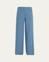 Zero + Maria Cornejo Eda Patch-pockets Wide-leg Pants In Blue