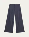 Zero + Maria Cornejo Eda Wide-leg Denim Pants In Gray