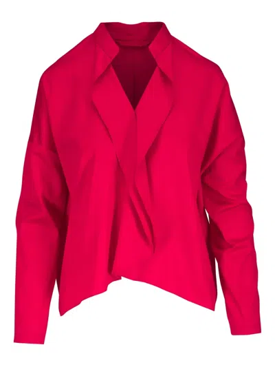 Zero + Maria Cornejo Fin Gaban Blouse In Pink