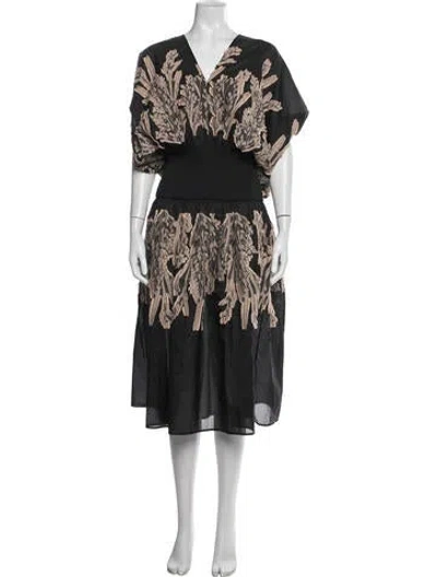 Pre-owned Zero + Maria Cornejo Floral Print Skirt Set In Black