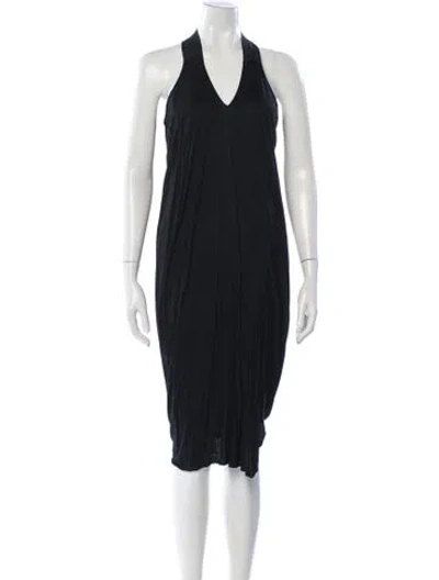 Pre-owned Zero + Maria Cornejo Halterneck Midi Length Dress In Blue