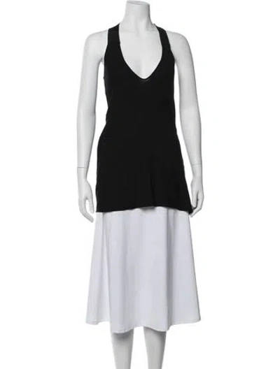 Pre-owned Zero + Maria Cornejo Halterneck Sleeveless Top In Black