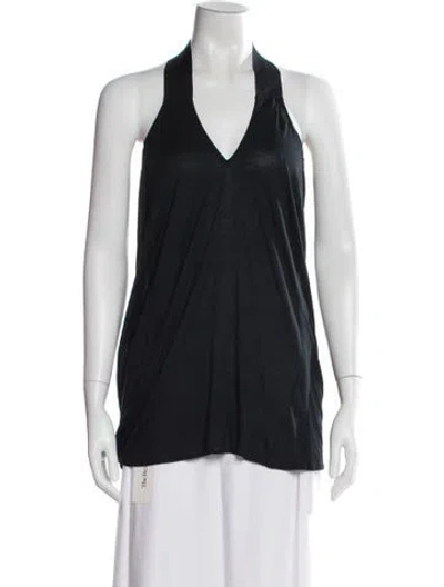 Pre-owned Zero + Maria Cornejo Halterneck Sleeveless Top In Blue