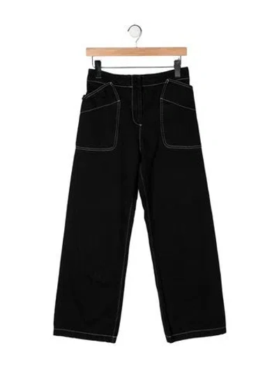 Pre-owned Zero + Maria Cornejo High-rise Wide Leg Jeans In Black