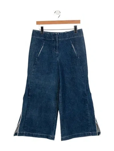 Pre-owned Zero + Maria Cornejo High-rise Wide Leg Jeans In Blue