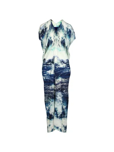 Zero + Maria Cornejo Issa Graphic-print V-neck Maxi Dress In Multi