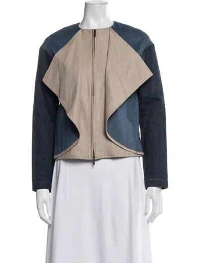Pre-owned Zero + Maria Cornejo Jacket In Blue