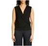 Zero + Maria Cornejo Jazmin Jersey Slim Wrap Tank Top In Black In Black