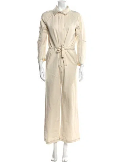 Pre-owned Zero + Maria Cornejo Jumpsuit In White