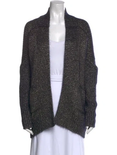 Pre-owned Zero + Maria Cornejo Kid Mohair Open Front Sweater