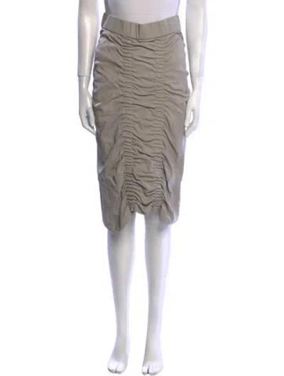 Pre-owned Zero + Maria Cornejo Lamb Leather Knee-length Skirt In Gray