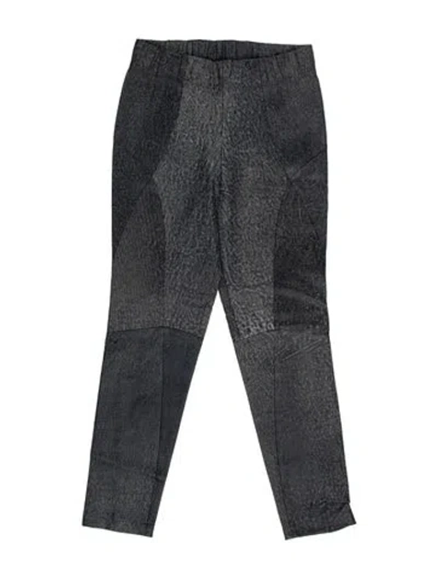 Pre-owned Zero + Maria Cornejo Lamb Leather Skinny Leg Pants In Blue