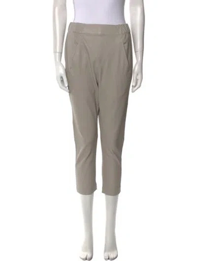 Pre-owned Zero + Maria Cornejo Lamb Leather Straight Leg Pants In Gray