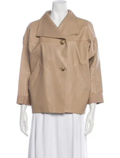 Pre-owned Zero + Maria Cornejo Lambskin Jacket In Neutrals