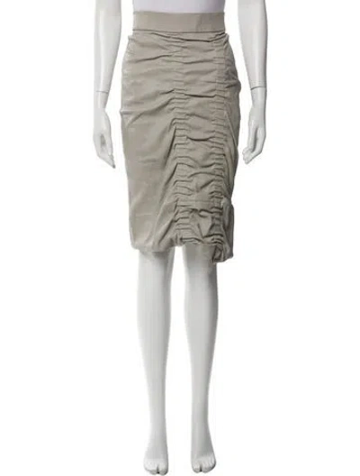Pre-owned Zero + Maria Cornejo Lambskin Midi Length Skirt In Gray