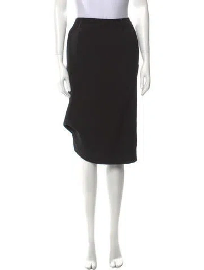 Pre-owned Zero + Maria Cornejo Lambskin Midi Length Skirt In Green