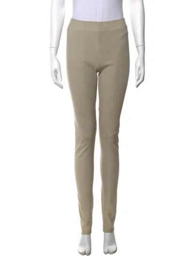 Pre-owned Zero + Maria Cornejo Lambskin Skinny Leg Pants In Neutral