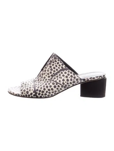 Pre-owned Zero + Maria Cornejo Leather Animal Print Sandals In Multicolor