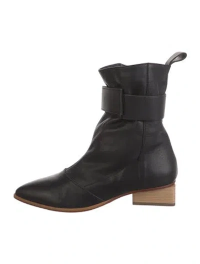 Pre-owned Zero + Maria Cornejo Leather Boots In Black
