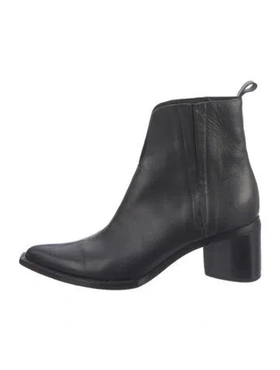 Pre-owned Zero + Maria Cornejo Leather Chelsea Boots In Black