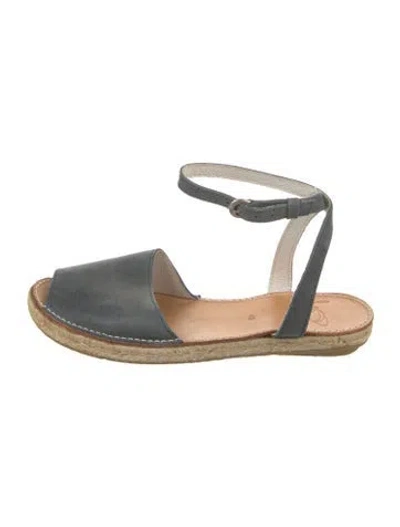 Pre-owned Zero + Maria Cornejo Leather Espadrilles In Silver