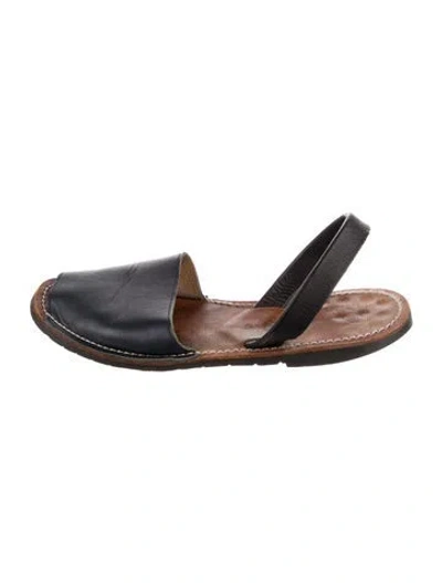 Pre-owned Zero + Maria Cornejo Leather Flats In Multi