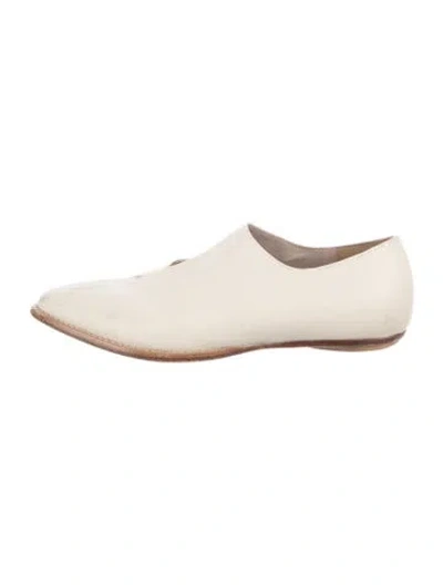 Pre-owned Zero + Maria Cornejo Leather Flats In Neutrals