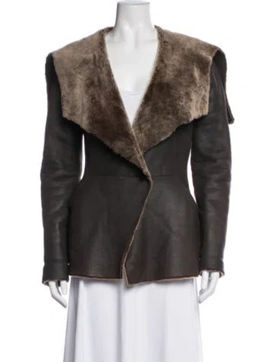 Pre-owned Zero + Maria Cornejo Leather Jacket In Black
