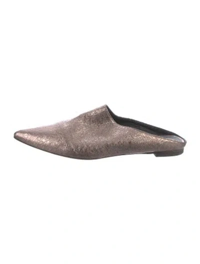 Pre-owned Zero + Maria Cornejo Leather Mules In Brown