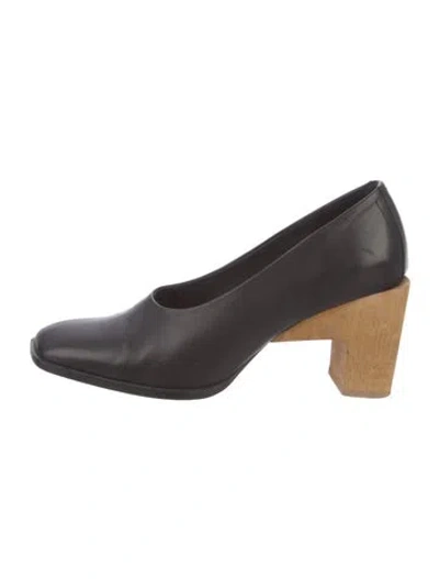 Pre-owned Zero + Maria Cornejo Leather Pumps In Black