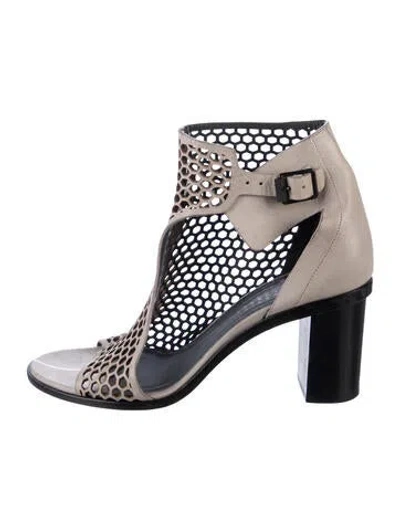 Pre-owned Zero + Maria Cornejo Leather Sandals In Gray