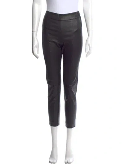 Pre-owned Zero + Maria Cornejo Leather Skinny Leg Pants In Black