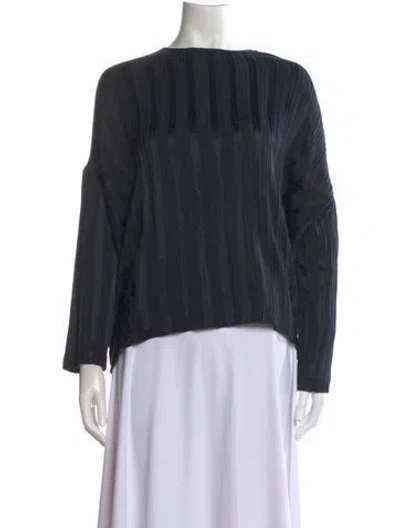 Pre-owned Zero + Maria Cornejo Linen Bateau Neckline Sweater In Black