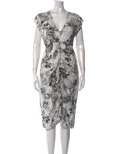Pre-owned Zero + Maria Cornejo Linen Long Dress In Neutral