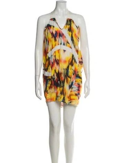 Pre-owned Zero + Maria Cornejo Linen Mini Dress In Multi
