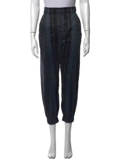 Pre-owned Zero + Maria Cornejo Linen Wide Leg Pants In Black