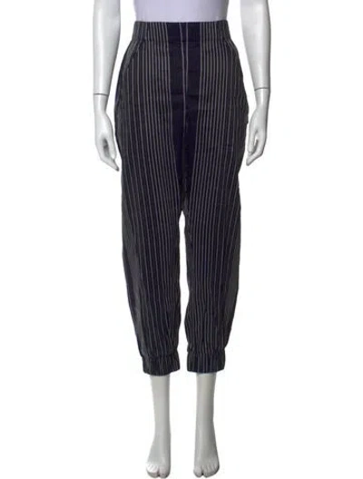 Pre-owned Zero + Maria Cornejo Linen Wide Leg Pants In Blue