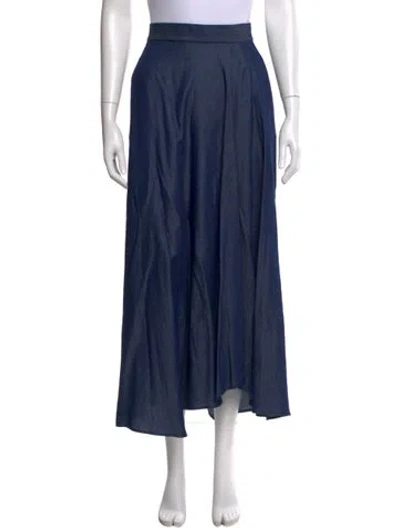 Pre-owned Zero + Maria Cornejo Long Skirt In Blue