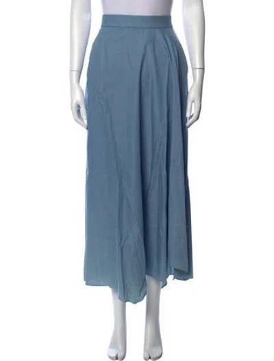 Pre-owned Zero + Maria Cornejo Long Skirt In Blue