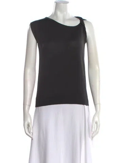 Pre-owned Zero + Maria Cornejo Merino Wool Scoop Neck Sweater In Purple