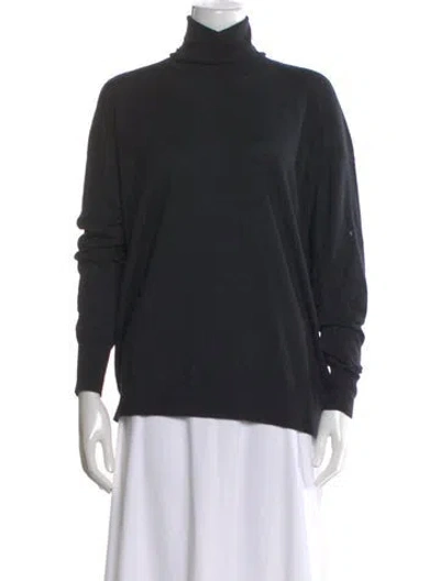 Pre-owned Zero + Maria Cornejo Merino Wool Turtleneck Sweater In Black