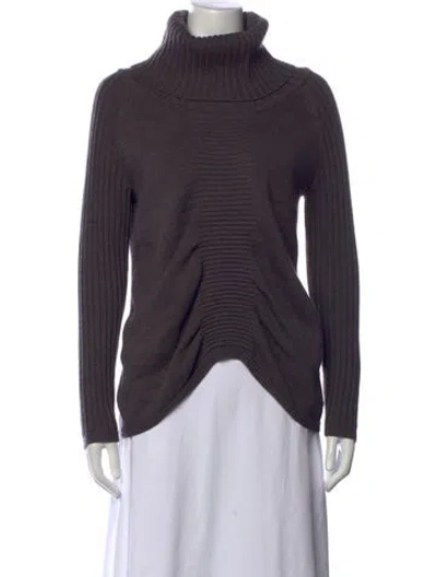 Pre-owned Zero + Maria Cornejo Merino Wool Turtleneck Sweater In Grey