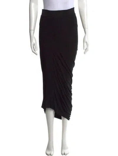 Pre-owned Zero + Maria Cornejo Midi Length Skirt In Black