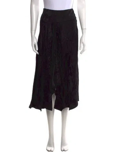 Pre-owned Zero + Maria Cornejo Midi Length Skirt In Black