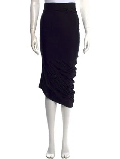 Pre-owned Zero + Maria Cornejo Midi Length Skirt In Black