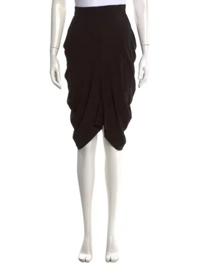 Pre-owned Zero + Maria Cornejo Midi Length Skirt In Black