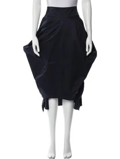 Pre-owned Zero + Maria Cornejo Midi Length Skirt In Blue