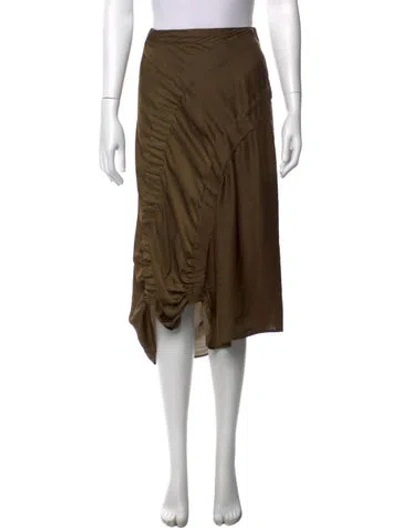 Pre-owned Zero + Maria Cornejo Midi Length Skirt In Green