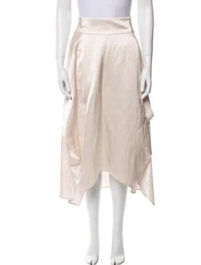 Pre-owned Zero + Maria Cornejo Midi Length Skirt In Neutral