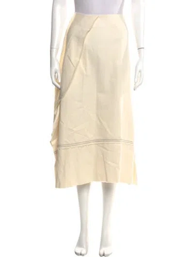 Pre-owned Zero + Maria Cornejo Midi Length Skirt In Neutral